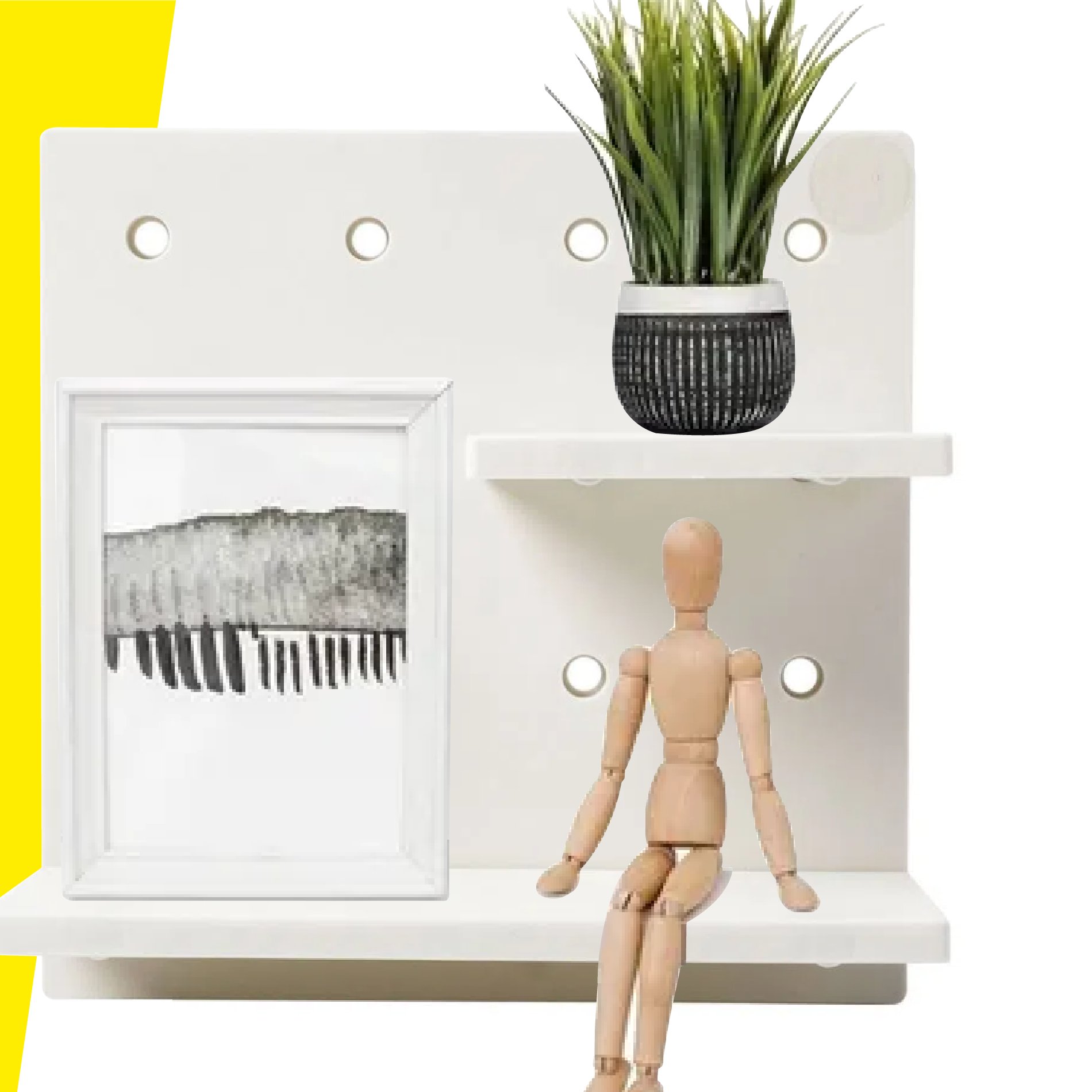 Miniatura 7 de Repisa Organizador Perforado Pared X1